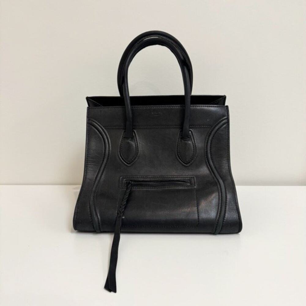 CELINE Phantom Luggage Tote Black Leather